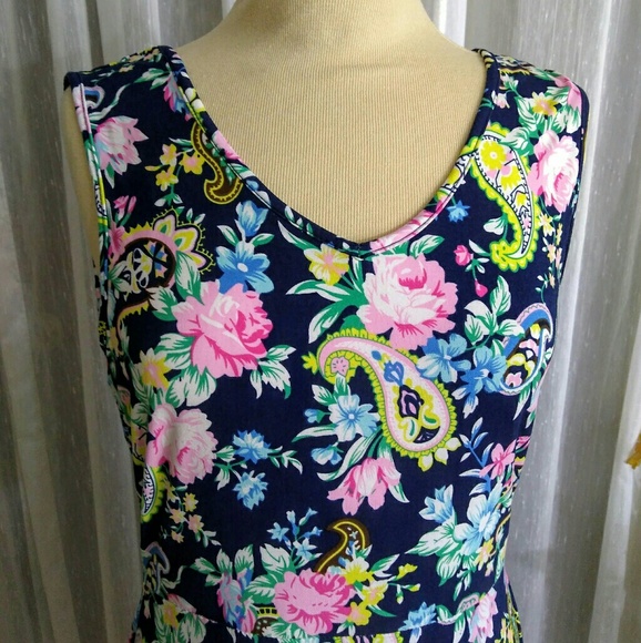 Ace VOG size M Paisley multicolor sleeveless dress - Picture 5 of 6